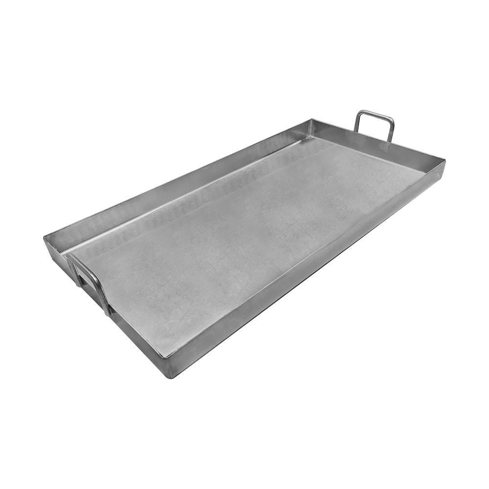 16'' Diameter Stainless Steel Flat Comal Griddle Pan Cookware