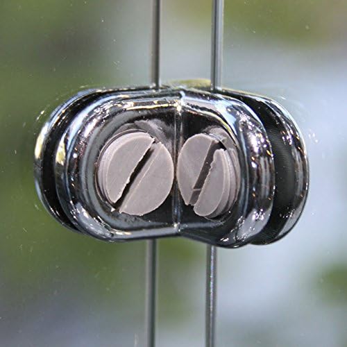 5 Pcs Chrome Metal 2 Way Glass Shelf Connector 3/16" Tempered Glass 90 Degree