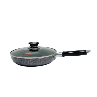 12" Nonstick Fry Pan W/ Lid Deep Frying Pan With Handle,Skillet,Dishwasher Safe