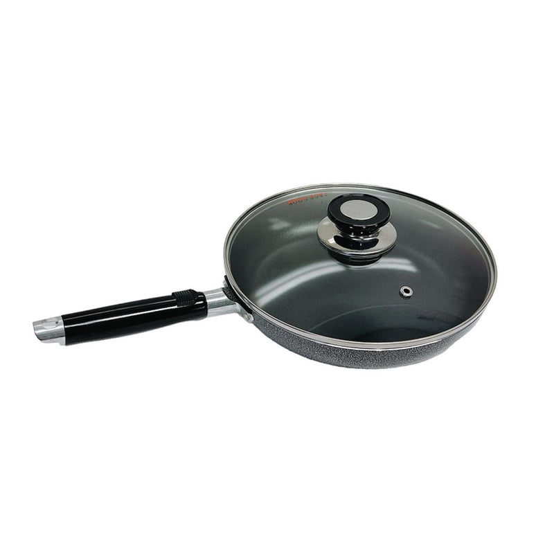 12" Nonstick Fry Pan W/ Lid Deep Frying Pan With Handle,Skillet,Dishwasher Safe