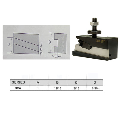 BXA #7 250-207 QUICK CHANGE UNIVERSAL PARTING BLADE HOLDER LATHE