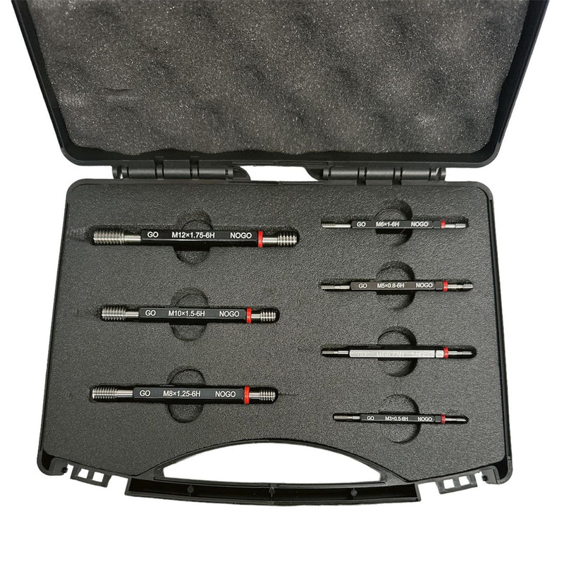 7 PIECE H6 METRIC THREAD PLUG GAGE SET Go-NoGo X Tolerance Gauge