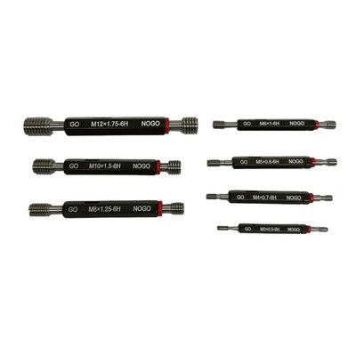 7 PIECE H6 METRIC THREAD PLUG GAGE SET Go-NoGo X Tolerance Gauge