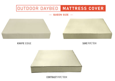 Queen Size Outdoor Daybed Mattress Fitted Sheet |COVER ONLY| 80" x 60" x 8"