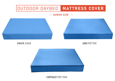 Queen Size Outdoor Daybed Mattress Fitted Sheet |COVER ONLY| 80" x 60" x 6"