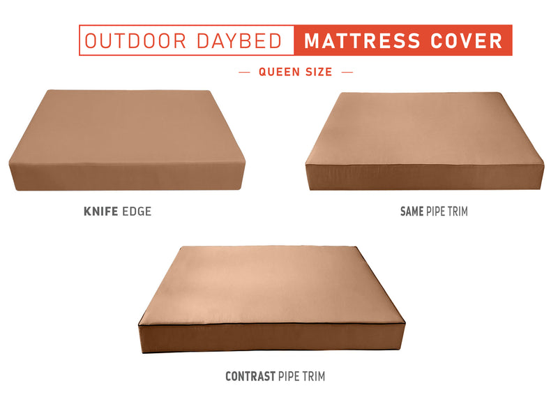 Queen Size Outdoor Daybed Mattress Fitted Sheet |COVER ONLY| 80" x 60" x 6"