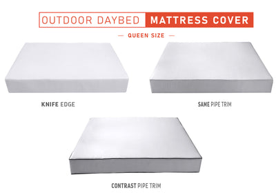 Queen Size Outdoor Daybed Mattress Fitted Sheet |COVER ONLY| 80" x 60" x 8"