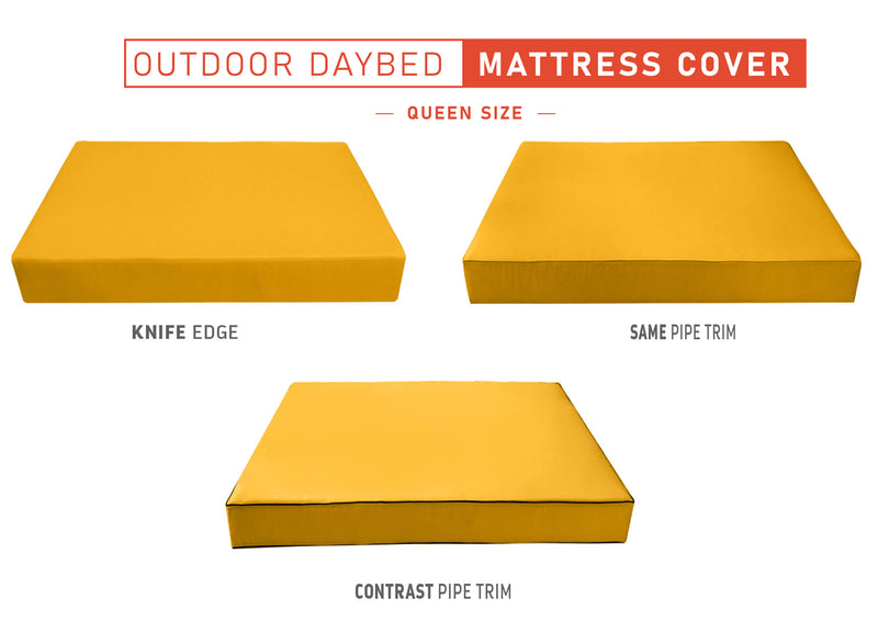 Queen Size Outdoor Daybed Mattress Fitted Sheet |COVER ONLY| 80" x 60" x 8"