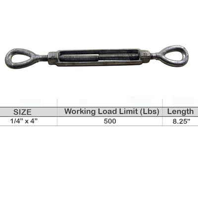 TURNBUCKLES - GALVANIZED, DROP FORGED CARBON STEEL