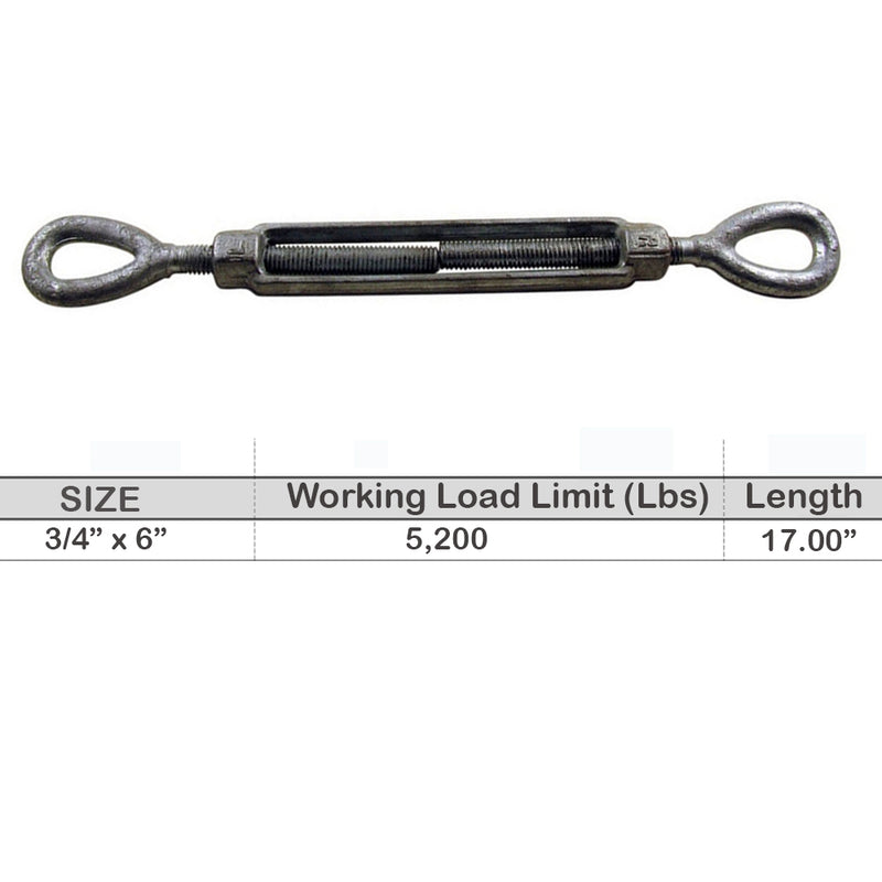 TURNBUCKLES - GALVANIZED, DROP FORGED CARBON STEEL