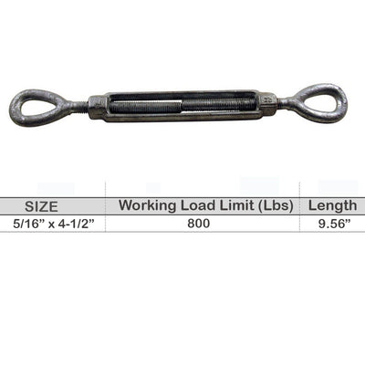 TURNBUCKLES - GALVANIZED, DROP FORGED CARBON STEEL