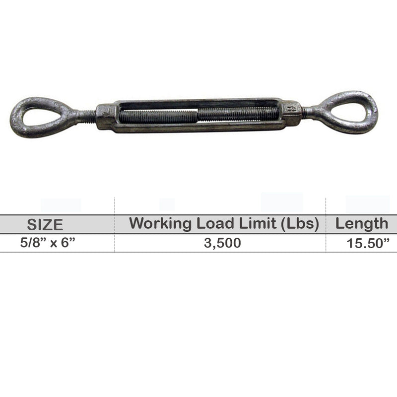 TURNBUCKLES - GALVANIZED, DROP FORGED CARBON STEEL