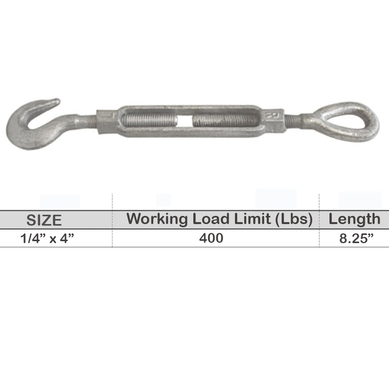 TURNBUCKLES - GALVANIZED, DROP FORGED CARBON STEEL