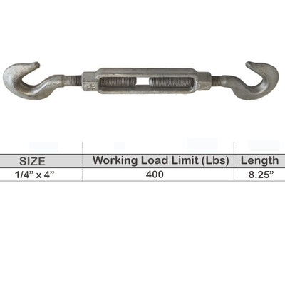 TURNBUCKLES - GALVANIZED, DROP FORGED CARBON STEEL