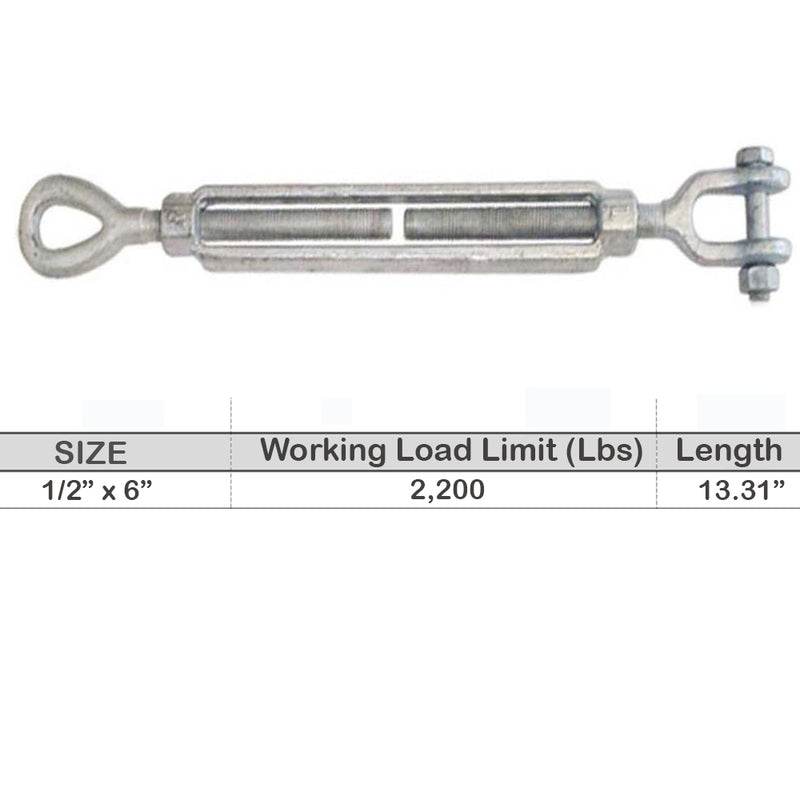 TURNBUCKLES - GALVANIZED, DROP FORGED CARBON STEEL