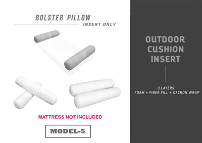 Outdoor Daybed Mattress & Pillow Cushion INSERT ONLY