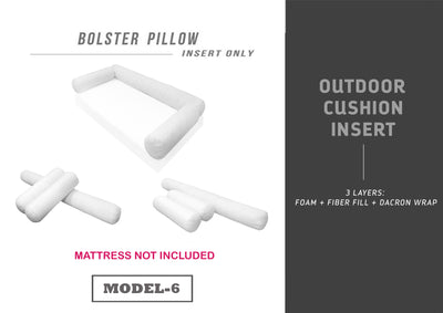 Outdoor Daybed Mattress & Pillow Cushion INSERT ONLY