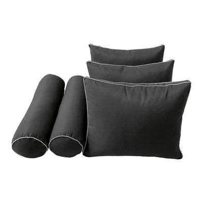 Model-3 QUEEN SIZE Bolster & Back Pillow Cushion Outdoor SLIP COVER ONLY