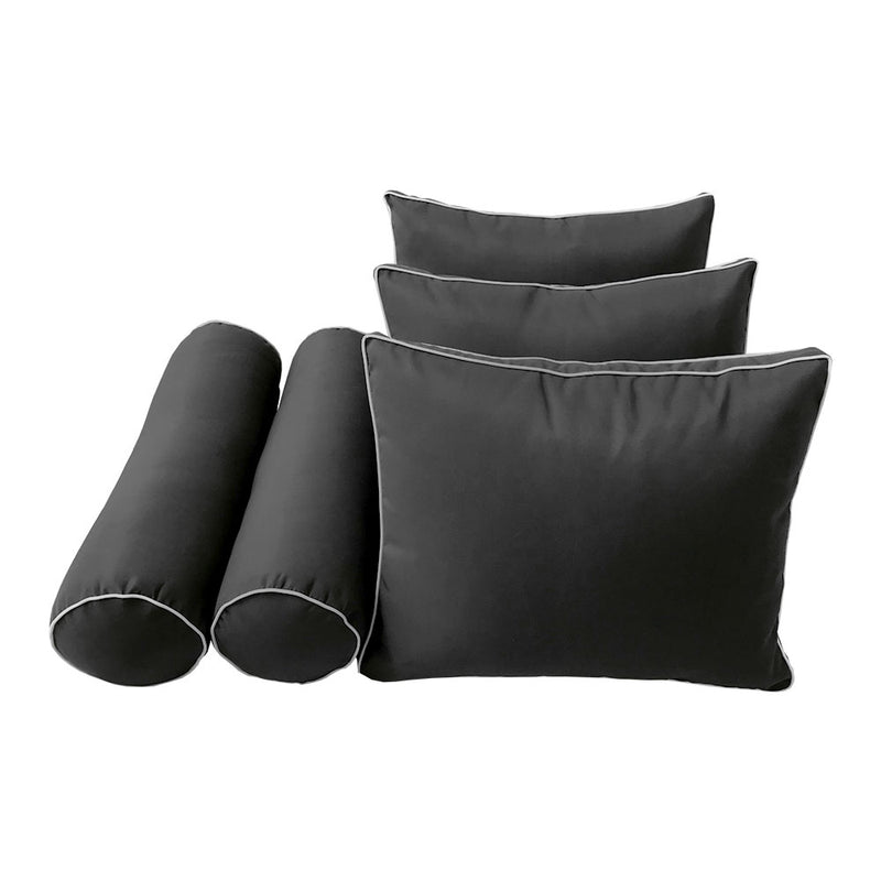 Model-3 QUEEN SIZE Bolster & Back Pillow Cushion Outdoor SLIP COVER ONLY