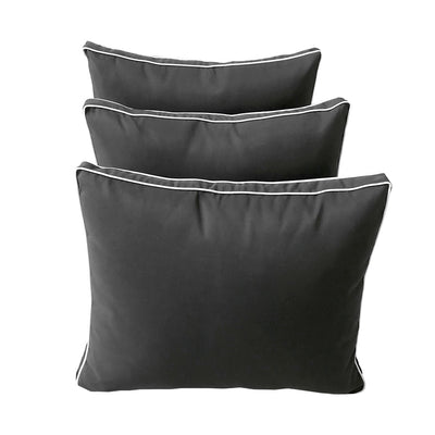 Model-3 QUEEN SIZE Bolster & Back Pillow Cushion Outdoor SLIP COVER ONLY