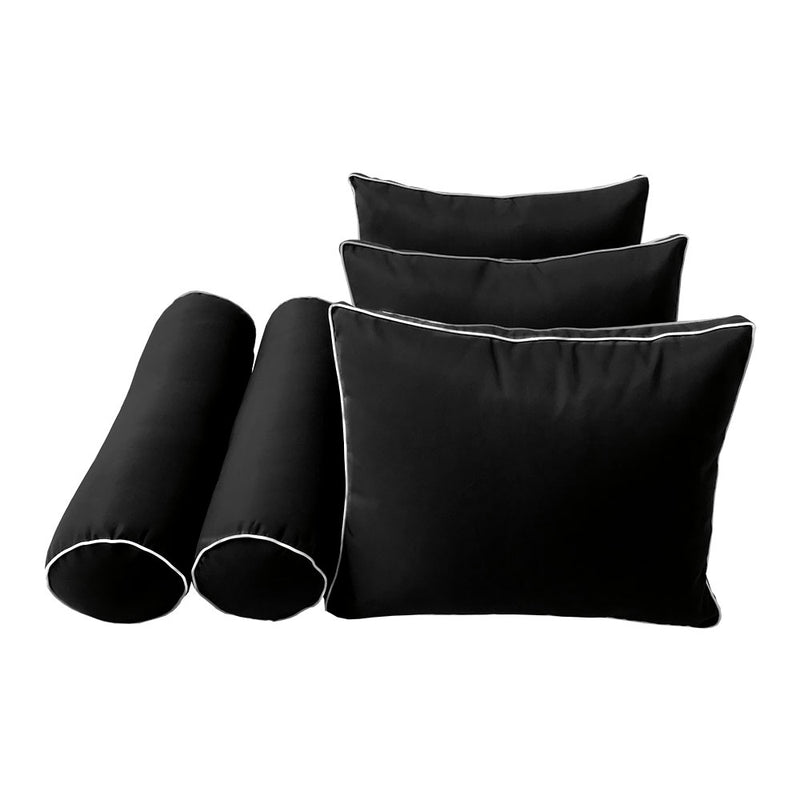 Model-3 QUEEN SIZE Bolster & Back Pillow Cushion Outdoor SLIP COVER ONLY