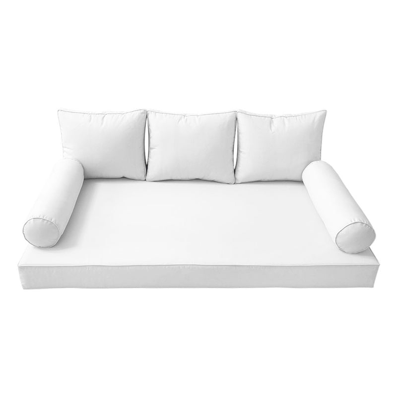 Model-3 QUEEN SIZE Outdoor Daybed Mattress Bolster Cushion Cover Complete Set