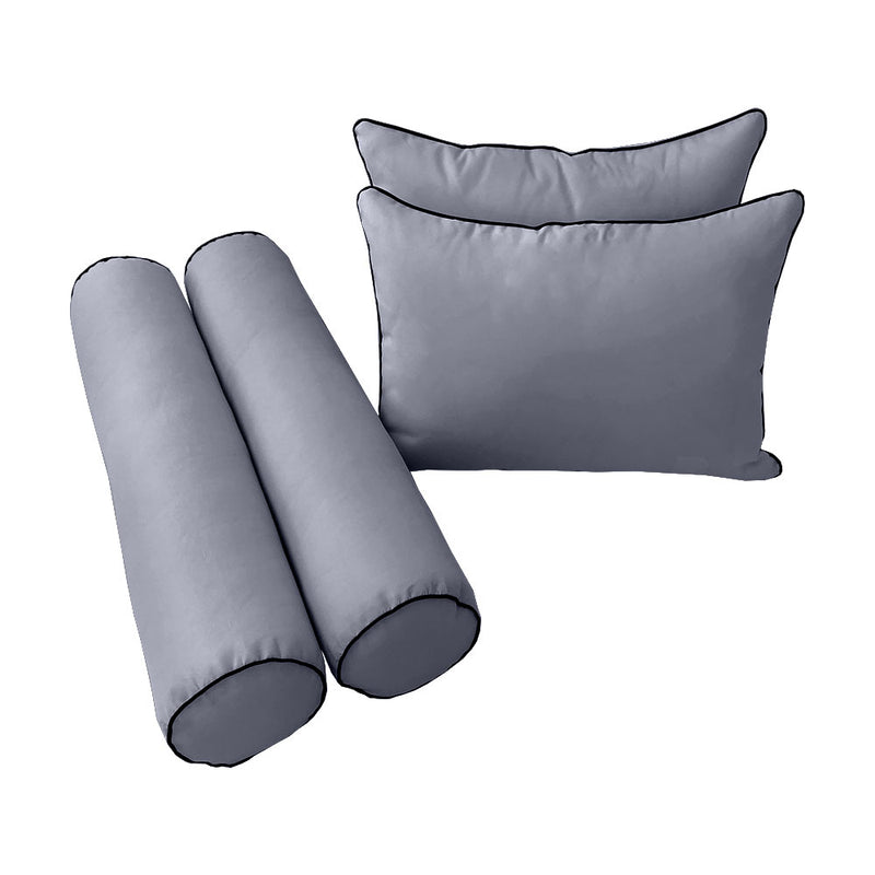 Model-4 QUEEN SIZE Bolster & Back Pillow Cushion Outdoor SLIP COVER ONLY