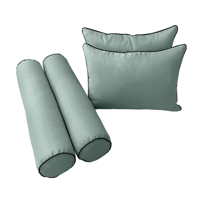 Model-4 QUEEN SIZE Bolster & Back Pillow Cushion Outdoor SLIP COVER ONLY