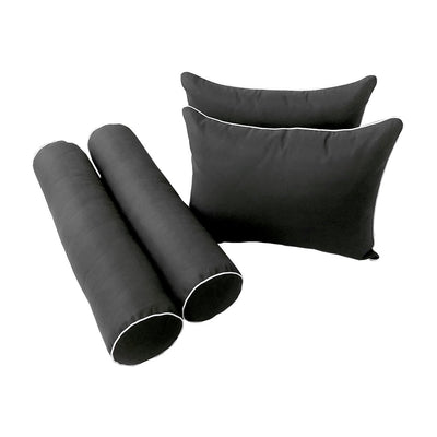 Model-4 QUEEN SIZE Bolster & Back Pillow Cushion Outdoor SLIP COVER ONLY