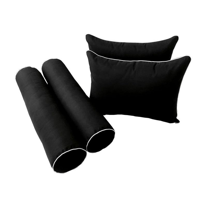 Model-4 QUEEN SIZE Bolster & Back Pillow Cushion Outdoor SLIP COVER ONLY