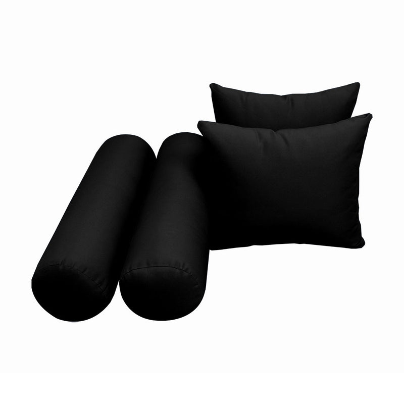 Model-4 QUEEN SIZE Bolster & Back Pillow Cushion Outdoor SLIP COVER ONLY