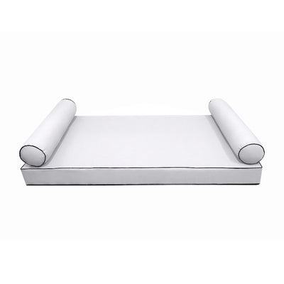 Model-5 QUEEN SIZE Outdoor Daybed Mattress Bolster Cushion Cover Complete Set