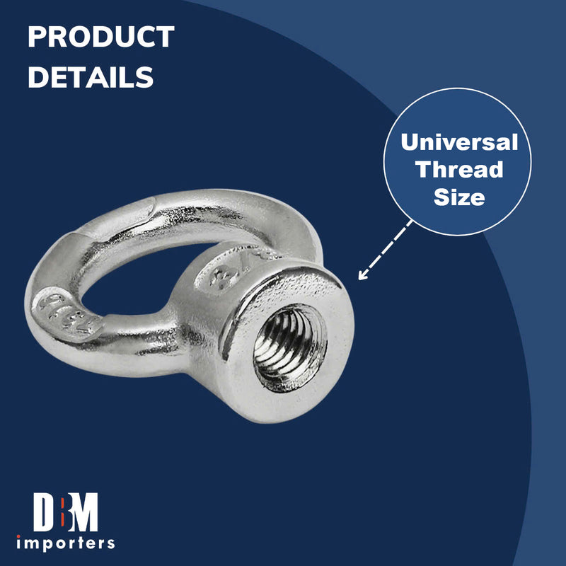 Boat Marine 316 Stainless Steel Lifting Eye Nut, UNC Tap