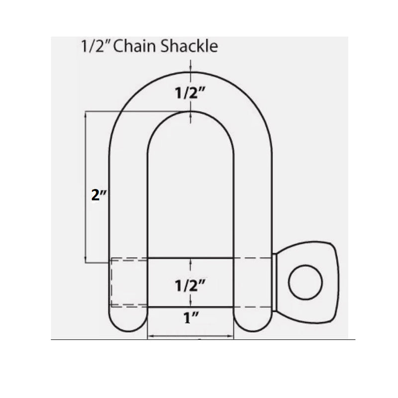 5 PC Stainless Steel 1/2" DEE Shackle D Paracord Anchor Rigging Marine Boat