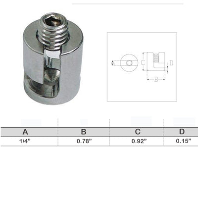 Adjustable Cross Cable Clip Clamp For Railing Wire Cable Rope Stainless Steel T316