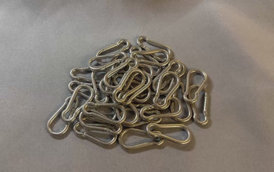 3/16" x 50mm Carabiner Spring Snap Hook Marine Set 5 PC 316 Stainless Steel 120 Lbs