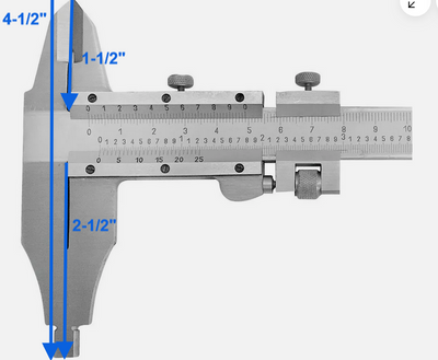 12" Precision Vernier Caliper Hardened SS With 0.001"/0.02MM Graduation