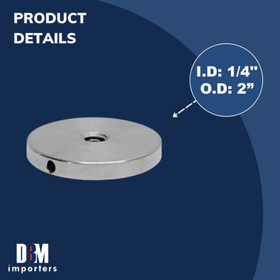 Marine 3/8" Flange Washer Supporting Washer 2" Diameter T316 Stainless Steel