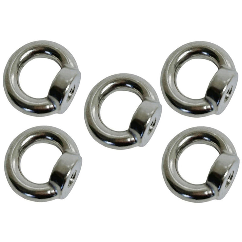 Set Of 5 PC 8 mm Din 582 EYE NUT Metric Thread Stainless Steel Marine 800 lbs