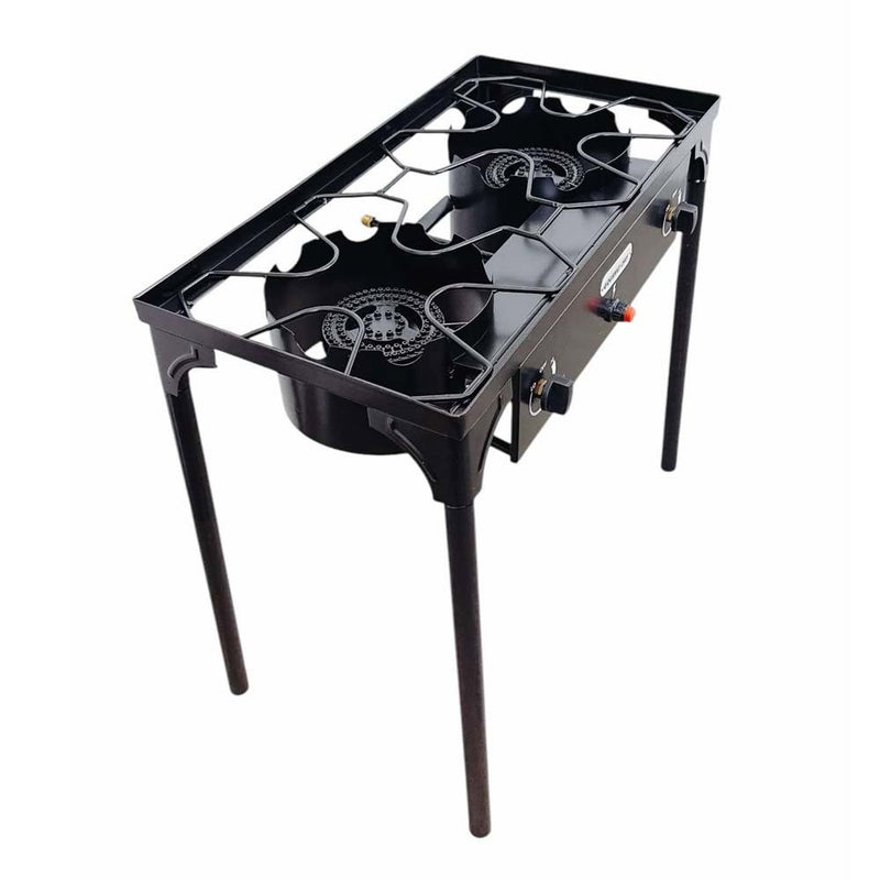 Propane Gas 2 Double High Pressure Burner Outdoor  Stove -AUTO IGNITION