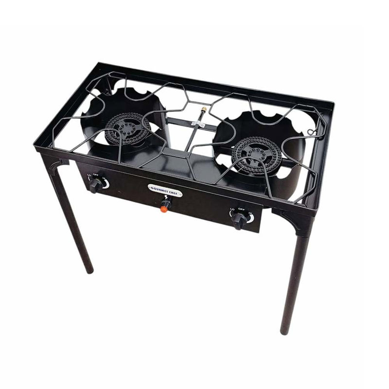 Propane Gas 2 Double High Pressure Burner Outdoor  Stove -AUTO IGNITION