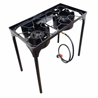 Propane Gas 2 Double High Pressure Burner Outdoor  Stove -AUTO IGNITION