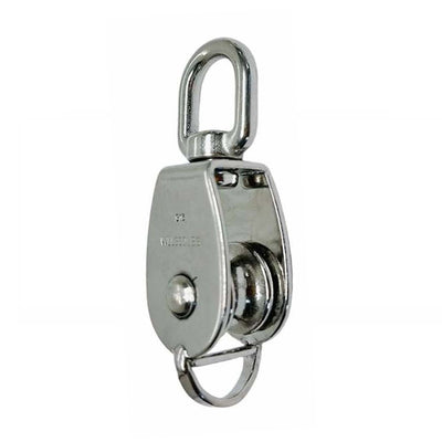 1" Single Pulley Block, 316 Stainless Steel, Pulley Block Wheel Swivel Lifting