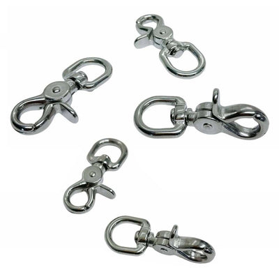 5 PC 5/8" Swivel Eye Snap Hook 2-3/4" Length Trigger Stainless Steel 316 Leash