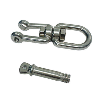 3/8" JAW EYE Swivel  Stainless Steel 316 Marine Mooring 1500 LBS WLL