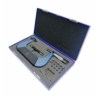 4-5" Range Screw Thread Micrometer Kit With 4 Anvils 0.0001'' Grad .00020"/0.005mm Accuracy