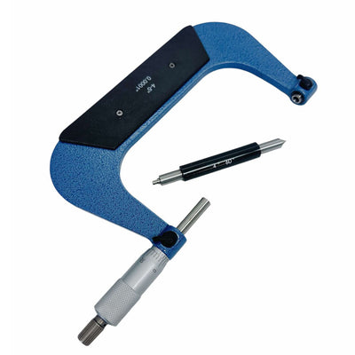 4-5" Range Screw Thread Micrometer Kit With 4 Anvils 0.0001'' Grad .00020"/0.005mm Accuracy