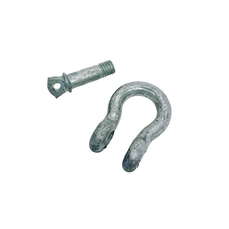 5/16" Screw Pin Anchor D Ring Rigging Bow Shackle Galvanized Steel Drop Forged For Marine Boat WLL 1500Lbs