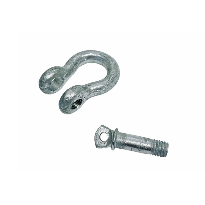 5/16" Screw Pin Anchor D Ring Rigging Bow Shackle Galvanized Steel Drop Forged For Marine Boat WLL 1500Lbs