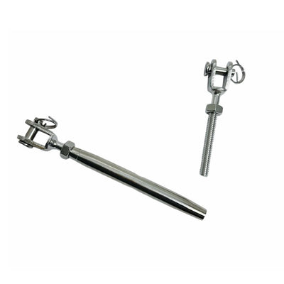 Marine Stainless Steel 1/4" Closed Body Jaw Jaw Turnbuckle Rigging 300 Lbs Cap